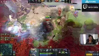 Singx2 with the sick Tusk escape-Dota 2
