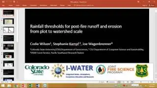 Rainfall thresholds for post fire runoff and erosion from plot to watershed scale 1