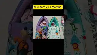 Newborn vs 4 month old #cutebaby #newborn #babyfood #babycare #trending #viral #ytshorts #baby #yt