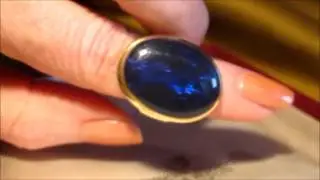 Huge solid Black opal Ring