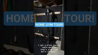 Quick 1-minute tour of my home gym setup! #HomeGym #HomeGymTour #GymSetup #Fit #WorkoutAtHome