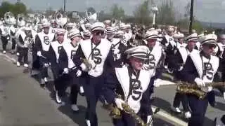 The Penn State Blue Band parade to Beaver Stadium. September 6, 2014.