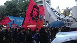 Rally to protest against violence against women and girls in Rosario Argentina