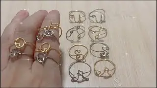 LETTER CHARM RING#899999999#diy #handicrafts #handmade #ring #charm #fashion #letter #initial