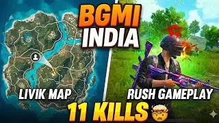 BGMI LIVIK SOLO 11 KIllS , FULL RUSH GAMEPLAY .