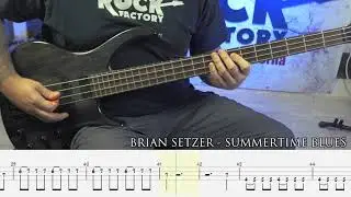 BRIAN SETZER - Summertime Blues [BASS COVER + TAB]