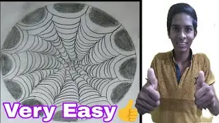 How to make 3D deep hole with pencil easy? 😯😯😯