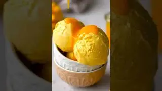 Vegan Mango Ice Cream #vegan #veganrecipes #icecreamrecipe #mangorecipe #mango