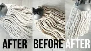 How to make your mop white again, DEEP clean a mop without vinegar, how to clean a sticky mop