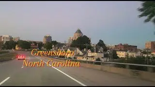 Driving to Downtown Greensboro North Carolina