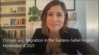 UNFCCC COP26 event on Climate and Migration in the Sudano Sahel Region - November 4, 2021