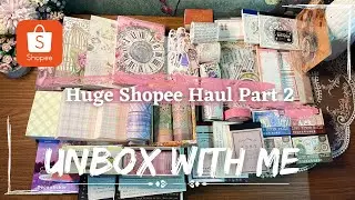 ASMR Aesthetic Unboxing | Huge Shopee Haul Part 2 ~ Stationery Haul #jouranling #unboxing #aesthetic