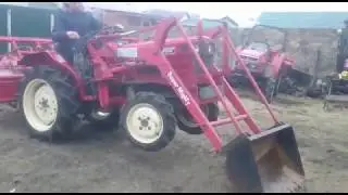Японский трактор YANMAR YM1720 с куном и фрезой