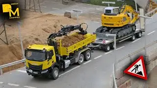 RC Glashaus  🇩🇪 Baumaschinen LKW  zeigen ihr Können auf der Baustelle Bagger Radlader 🕹️🔋🚦   ‼️🚛🚧 4K