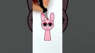 ⏪ Reverse Play 💕 Coloring Pinki from Sprunki 😻✨ #glitter #art #sprunki #pinki #color #trending