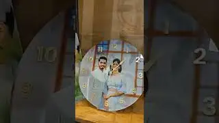 Acrylic photo wall clock🔥 #acrylicclock #walldecor #photoclock