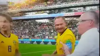 Swedish captain asking how Germany's game went