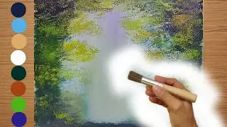 Enjoying nature /Acrylic Painting Landscape on Canvas for Beginners