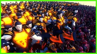 500 Deadpool's vs 500 Colossus | Ultimate Epic Battle Simulator UEBS