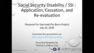 Social Security Disability SSI Application, Cessation, and Re-Evaluation