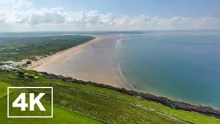 4K Saunton Sands & Croyde from the Air, Devon Coast with Natural Sounds #nature #drone #treadmill