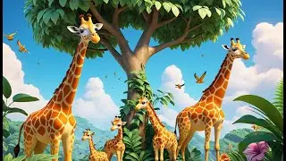 Giraffe Song &ndash; How Many Eat Leaves Together? | Fun Counting Song for Kids | Learn Numbers with