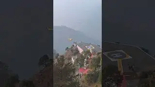 how to land helicopter || live landing on helipad #helicopter #shorts #hills #viral #vaishnodevi