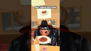 Bull should eat steak in cooking clash#vr #cookingclash #vrgame #gaming #game #fun #oculus