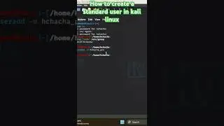 How to create a standard user in kali linux #linux #tutorial #hacker #hack #metasploit #hashcat