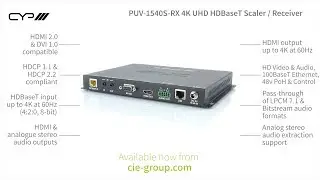 CYP PUV-1540S -RX 4K UHD HDBaseT Scaler / Receiver