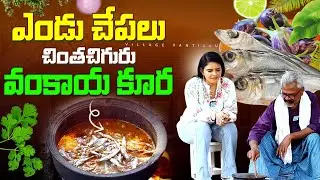 మళ్ళీ మళ్ళీ తినాలనిపించే వంకాయ ఎండు చేపల కూర | #dryfishcurry | Village Vantillu | iDream Prime