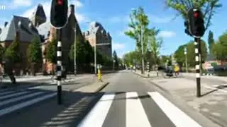Drive in Amsterdam (Netherlands) 4K-drive downtown-Sunset drive with relaxation music