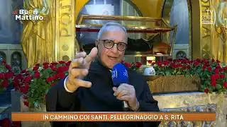 La benedizione di Padre Giustino Casciano dall'Urna di Santa Rita