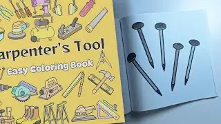 Nail Set Coloring | Carpenter's Tools Easy Coloring Book | Coloring Story