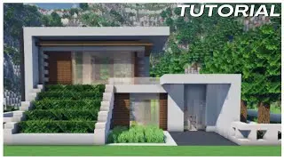 Minecraft. | How To Build: Medium Modern House. | TimeLapse Tutorial.