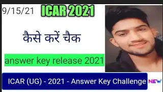 HOW TO CHEK ICAR UG ANSWER KEY 2021// ICAR RESULTS 2021// ICAR ANSWER KEY UPLOADED 2021//#icar