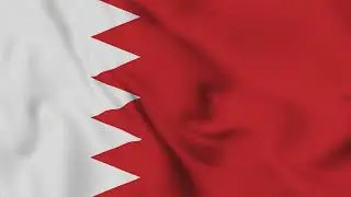 Bahrain Flag Waving 4K | Bahraini National Flag Animation