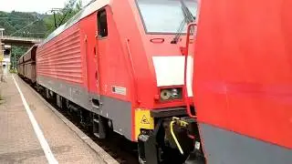 2 BR189 ES64FS ziehen 4000 tonnen Zug entlang der Saarstrecke