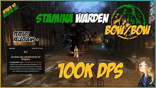 ESO Stamina Warden 100k DPS Parse PvE Build [NecromDLC/Update 40]