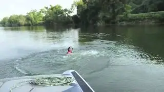 Country star Jake Owen wakeboarding in Nashville