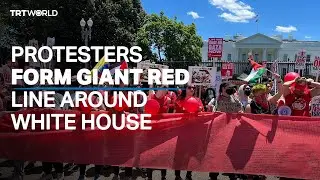 &rsquo;Biden, we are your red line!&rsquo;: Pro-Palestine activists surround White House