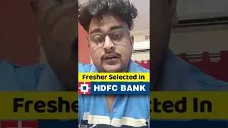 How I got Job in HDFC Bank | Fresher job in HDFC Bank | #shorts