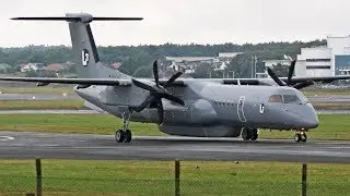 L3 Communications Dash8 (Ex Flybe) departing Prestwick Airport