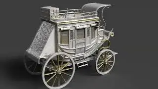 Stage coach carriage 3D model
