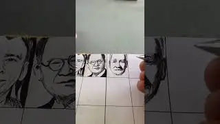 Freehand sketch of Former President Sergio Osme&ntilde;a