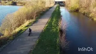 Lads 7th birthday on his revvi bike 💙💙💙🩵🩵🩵....  bit of fun 😁 