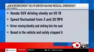 Law enforcement assists driver having medical emergency