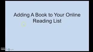 RLO - Adding a book