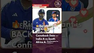 Rishabh Pant Comeback LIVE: BCCI Confirms Return | #vistasparknews #indiavsaustralia
