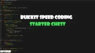 Minecraft Bukkit Speed Coding - Starter Chest